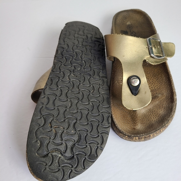 Streetwear Society push toe gold cork slides - Picture 3 of 3